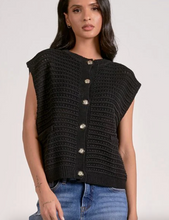 Load image into Gallery viewer, Elan Black Knit Vest S/M
