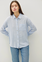Load image into Gallery viewer, Cotton Blend Pinstripe Shirt
