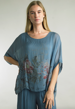 Load image into Gallery viewer, Italian Silk Print Flowy Top
