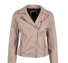 Load image into Gallery viewer, Mauritius Kiella Leather Jacket - Taupe
