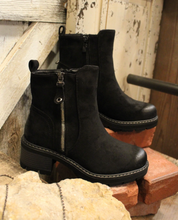 Load image into Gallery viewer, Everlee Black Vegan Suede Bootie
