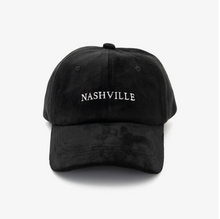 Load image into Gallery viewer, Vegan Suede Baseball Hat-Black
