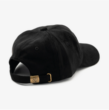 Load image into Gallery viewer, Vegan Suede Baseball Hat-Black
