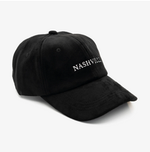 Load image into Gallery viewer, Vegan Suede Baseball Hat-Black
