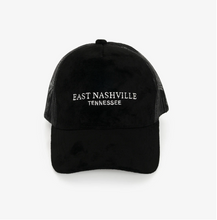 Load image into Gallery viewer, Vegan Suede Trucker Hat - Black
