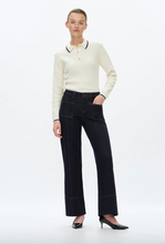 Load image into Gallery viewer, Bayeas Wide Leg Mid Rise Jeans-Dark Rinse
