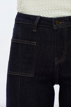 Load image into Gallery viewer, Bayeas Wide Leg Mid Rise Jeans-Dark Rinse
