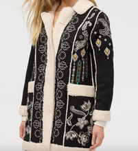 Load image into Gallery viewer, Johnny Was Faux Suede Sherpa Coat

