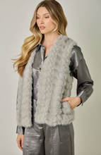 Load image into Gallery viewer, Silver Faux Fur Vest
