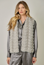 Load image into Gallery viewer, Silver Faux Fur Vest
