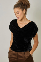 Load image into Gallery viewer, Margot Velvet Cowl Neck Top
