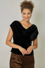 Load image into Gallery viewer, Margot Velvet Cowl Neck Top
