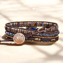 Load image into Gallery viewer, Midnight Royalty Lapis Wrap Bracelet
