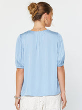 Load image into Gallery viewer, Puff Short Sleeve V-neck Top: Taupe / S
