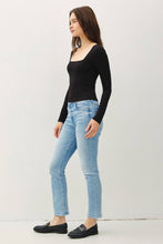Load image into Gallery viewer, SOFT CORE - BASIC SQUARE NECK LONG SLEEVE TOP: Black / S
