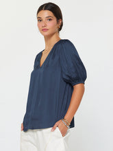 Load image into Gallery viewer, Puff Short Sleeve V-neck Top: Taupe / L
