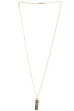 Load image into Gallery viewer, 18KGP Mojave Multi Stone Rectangle Necklace
