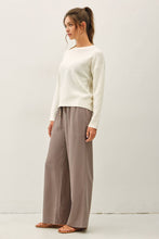 Load image into Gallery viewer, 29" INSEAM TENCEL WIDE LEG PANTS: EARTH GREY / S
