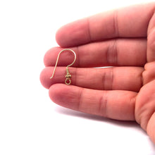 Load image into Gallery viewer, 15 Pairs of Gold Finish And Silver Plated, Gunmetal E-Coated, Fancy Ear Wires, Findings, Metal Ear Wires, Copper Ear wire Size: 24mm.: Gold Finish / 24mm
