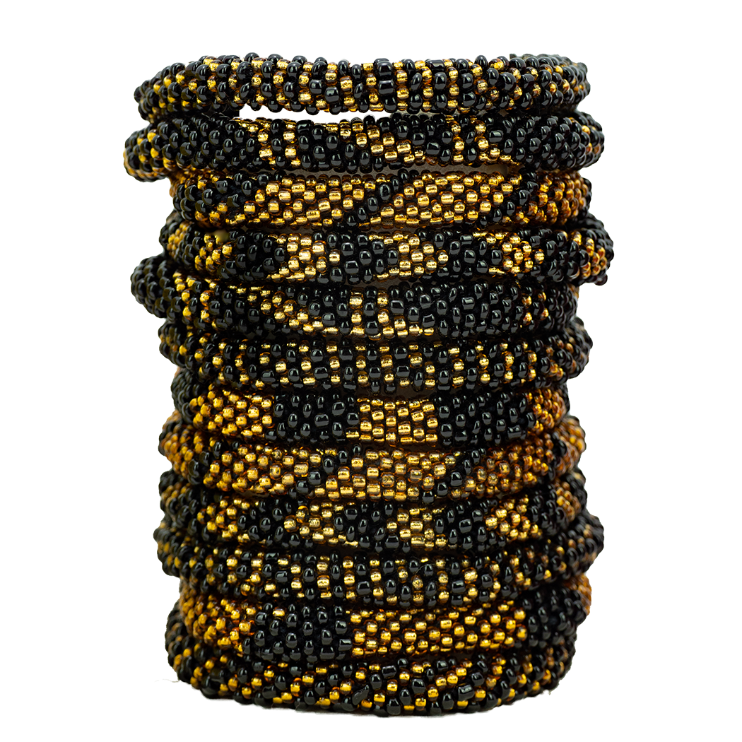 Handmade Black & Gold Nepalese Bracelet