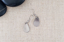 Load image into Gallery viewer, Alcohol Ink Stainless Teardrop Earrings: Blue/Browns
