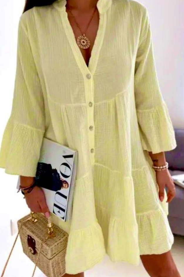 Sunflower Cotton Gauze Dress - OS