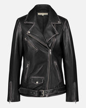 Load image into Gallery viewer, Berlin | Oversized Leather Biker Jacket: Black / M
