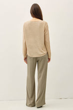 Load image into Gallery viewer, NEW COLOR-LIGHTWEIGHT DROP SHOULDER PULLOVER RIB KNIT: TAUPE / S
