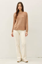 Load image into Gallery viewer, NEW COLOR-LIGHTWEIGHT DROP SHOULDER PULLOVER RIB KNIT: TAUPE / S

