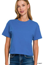 Load image into Gallery viewer, `100% Cotton Crew Neck Short Sleeve Tee Zenana: H ASH JADE-174830 / L

