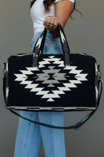 Load image into Gallery viewer, Black, White &amp; Tan Western Duffel
