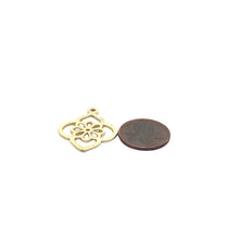 Load image into Gallery viewer, A Pack of 8 Pcs.  Gold Finish,And Silver Plated Charm Pendent E-coated, Brushed Finish, Handmade Finding Size: &quot;28mmX22mm .: Gold Finish / 28mmX22mm
