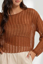 Load image into Gallery viewer, Copper Crochet Sweater
