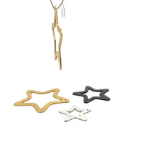 Load image into Gallery viewer, Star Shaped Pendant/Charm Gold Finished/Silver Plated, Gunmetal: Silver Plated / 24mm
