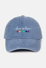 Load image into Gallery viewer, Love Is Love Baseball Cap: Navy
