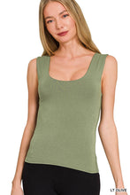 Load image into Gallery viewer, `Double Layer Rayon Tank Top: BLUE GREY-177617 / S
