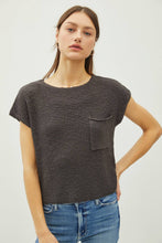Load image into Gallery viewer, Layla Charcoal Knit Top
