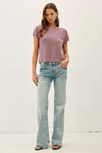 Load image into Gallery viewer, [NEW COLOR] PATCH POCKET DOLMAN CAP SLEEVE BOXY KNIT: CHARCOAL / ML
