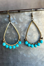 Load image into Gallery viewer, Turquoise Bronze Earrings
