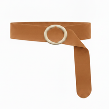 Load image into Gallery viewer, Soft Suede Wrap Belt with Buckle: Chocolate / ML
