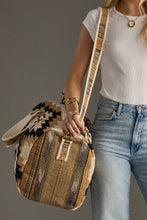 Load image into Gallery viewer, Cream, Black &amp; Tan Western Duffel
