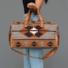 Load image into Gallery viewer, Rust, Gray &amp; Brown Western Duffel
