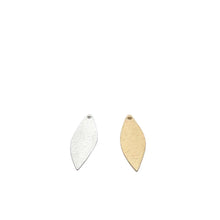 Load image into Gallery viewer, Gold Finish &amp; Silver Plated Copper or Brass Leaf Findings (30 × 8 mm) - 15 pcs: Silver Plated / 30mmX8mm
