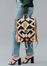 Load image into Gallery viewer, Tan &amp; Brown Aztec Backpack
