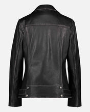 Load image into Gallery viewer, Berlin | Oversized Leather Biker Jacket: Black / M
