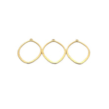 Load image into Gallery viewer, Gold Finished &amp; Silver Plated Marquise Shape Connectors (53 × 29 mm) - 10 pcs: Gold Finish / 53mmX29mm
