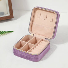Load image into Gallery viewer, Velvet Travel Jewelry Box - Lavender
