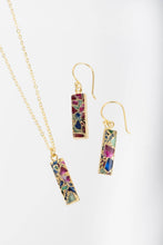 Load image into Gallery viewer, 18KGP Mojave Multi Stone Rectangle Necklace
