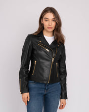 Load image into Gallery viewer, Phoenix  | Leather Moto Jacket: White / S
