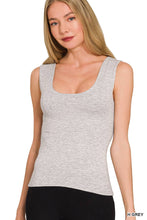 Load image into Gallery viewer, `Double Layer Rayon Tank Top: BLUE GREY-177617 / L
